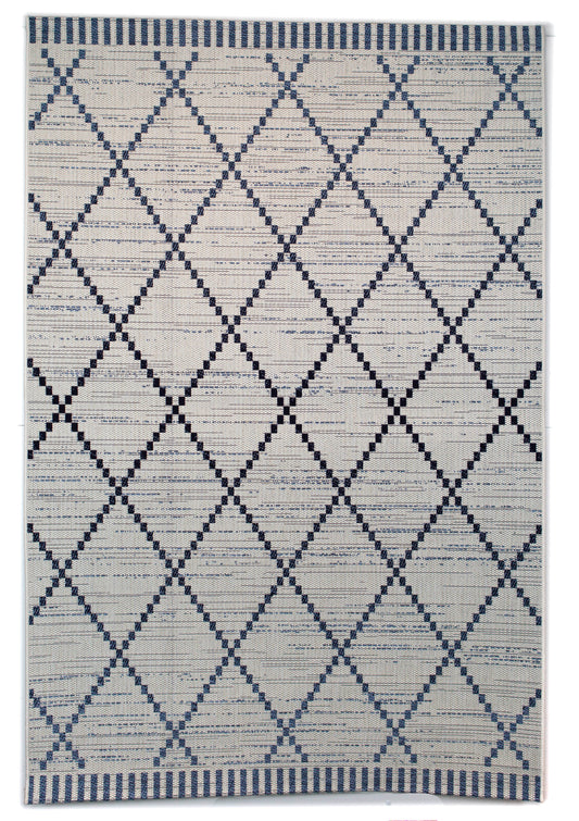 Panama Block Diamond White Faded Denim Weft