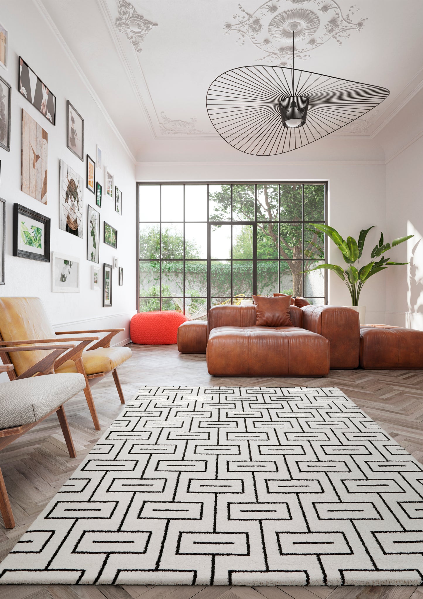 Elle Geometrical Square Line Design
