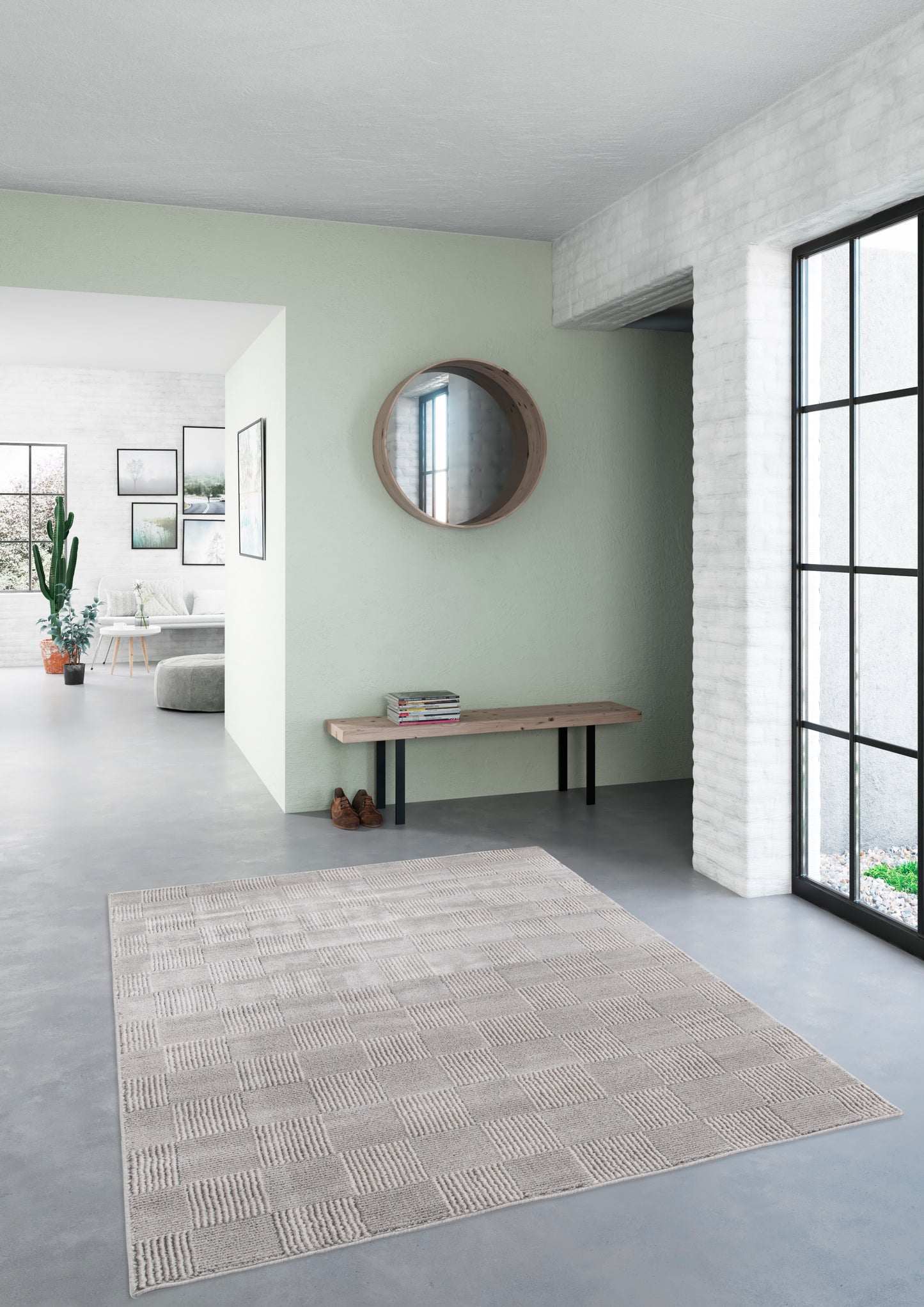 Tundra Block Design Two Tone Grey
