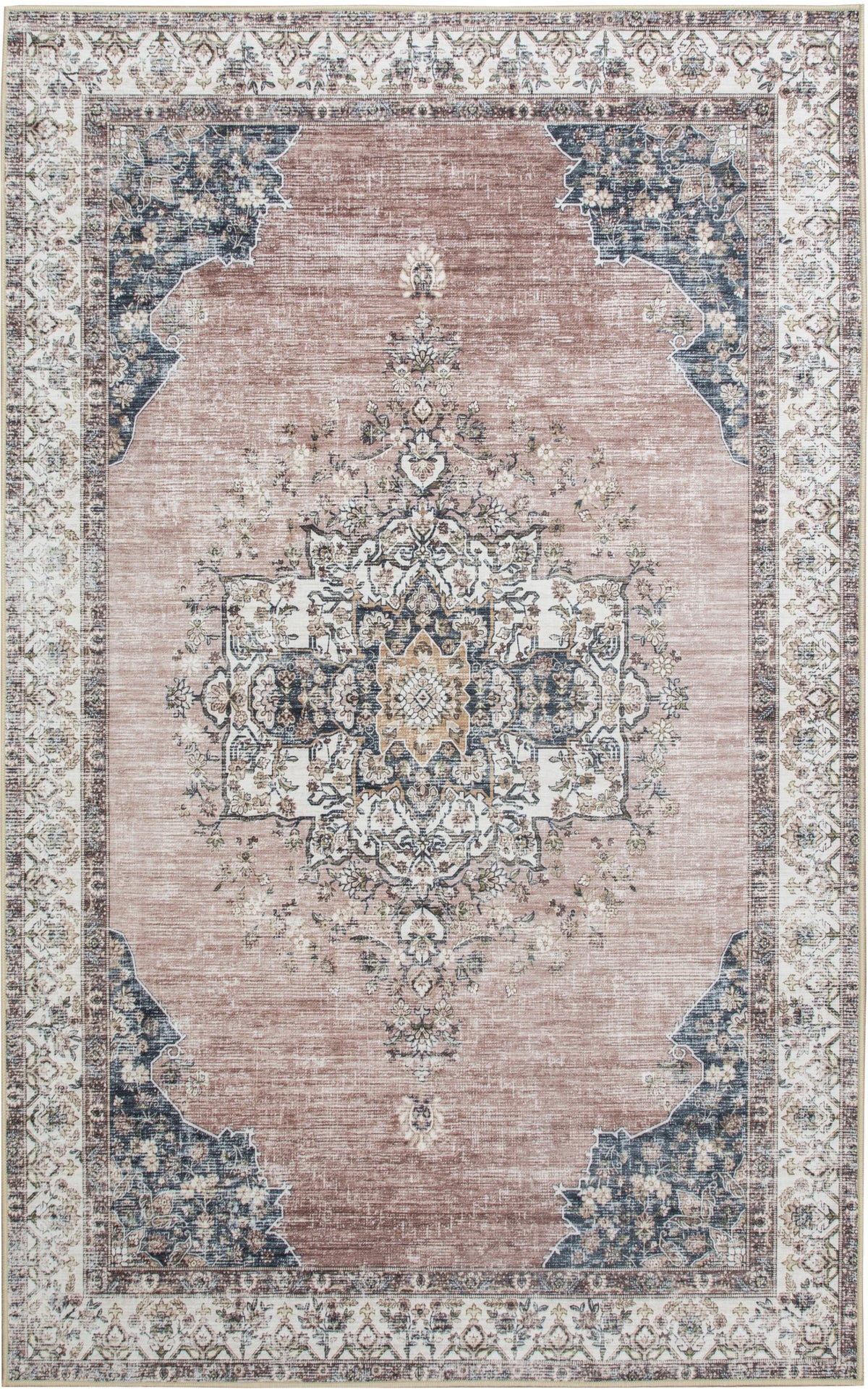 Dallah Rug Pink Lunar Intricate Pink Vintage – Rugs Original