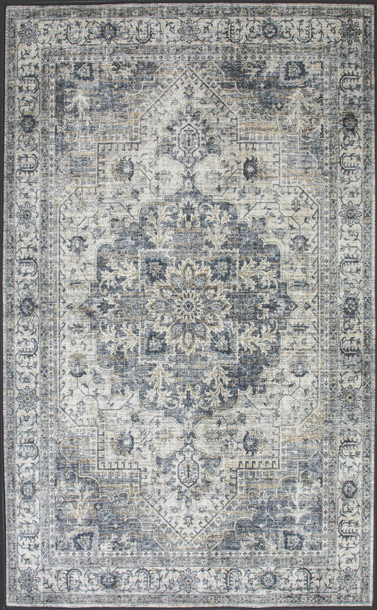 Maia Heriz Floral Beige Blue