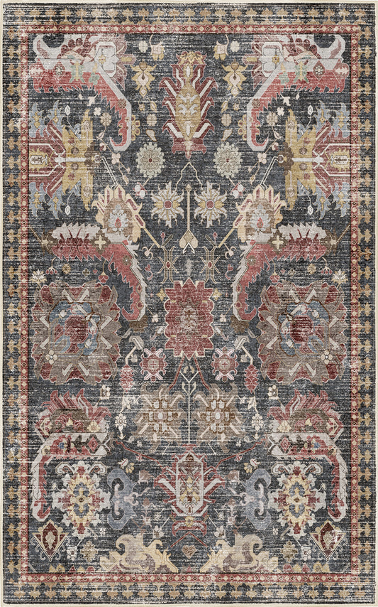 Horizon Dusty Rose rug — full design