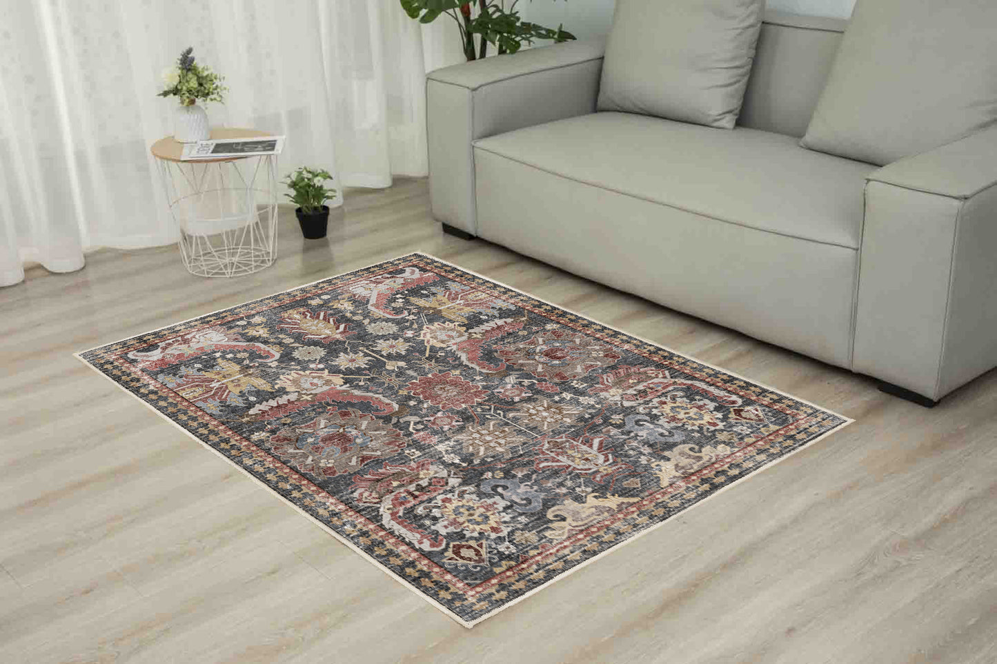 Horizon Dusty Rose rug in a living room
