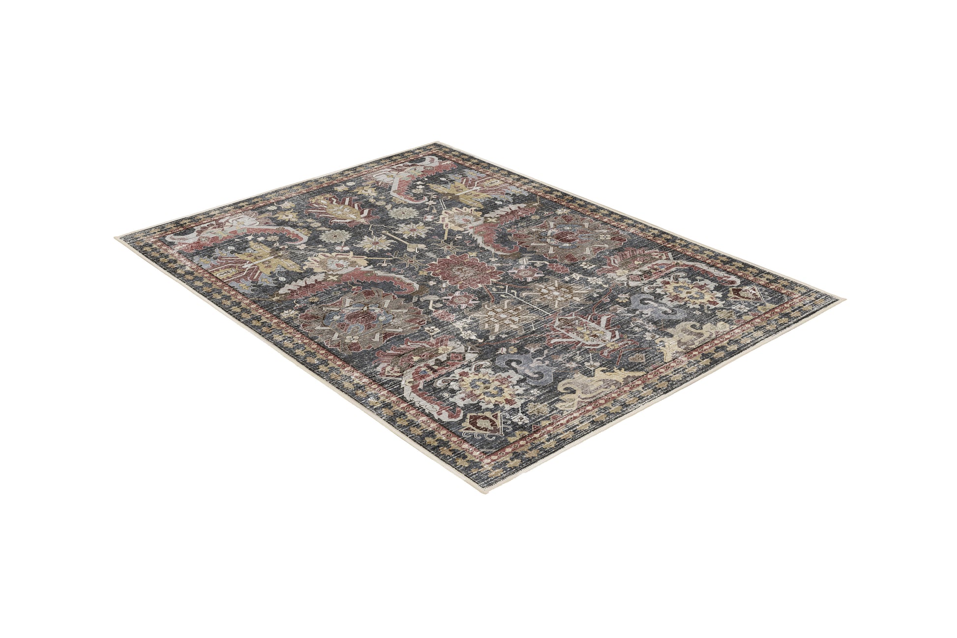 Horizon Dusty Rose rug, angled view