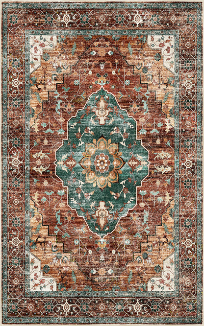 Horizon Copper Medallion rug — full design