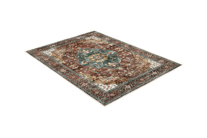 Horizon Copper Medallion rug, angled view