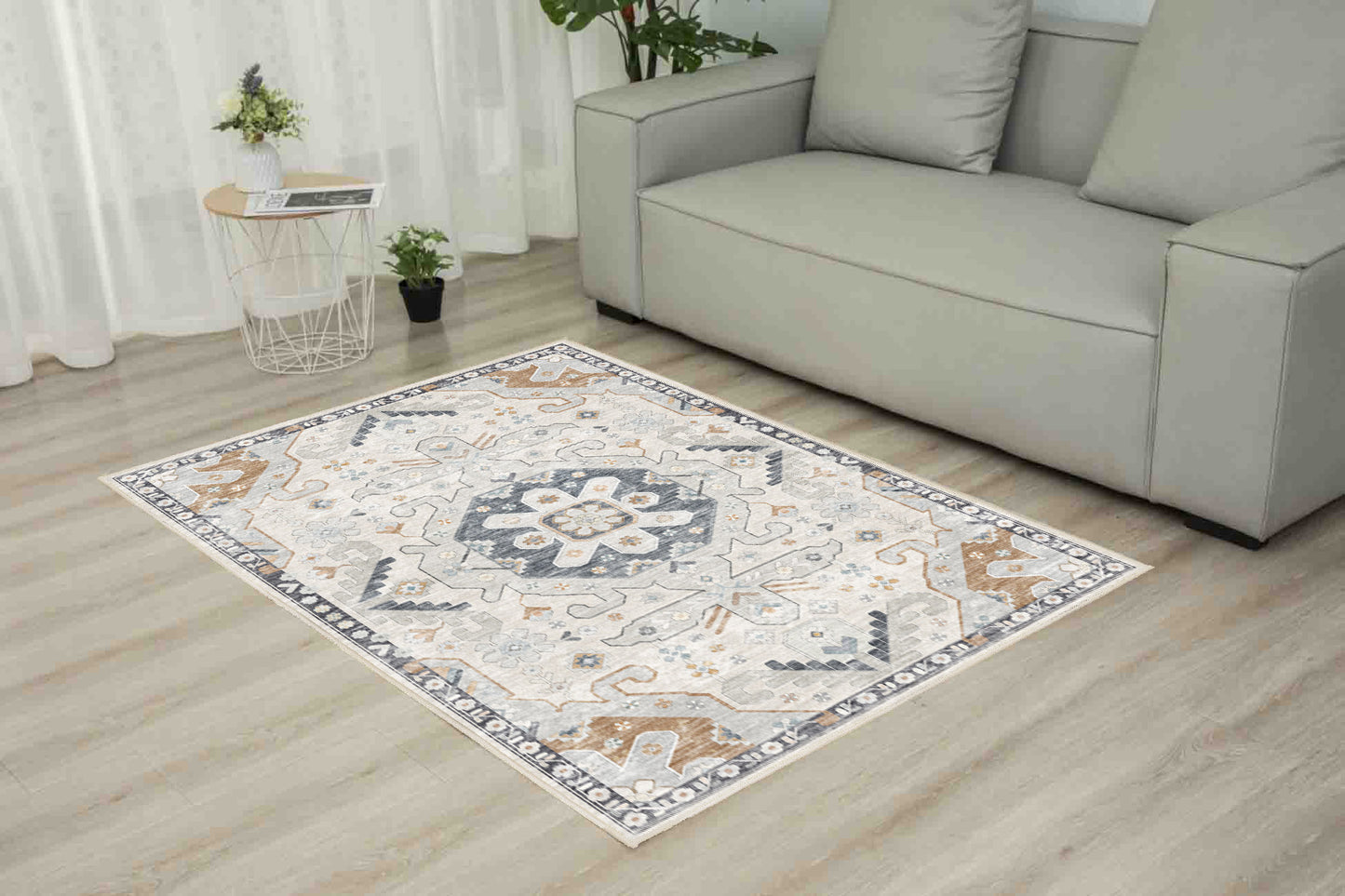 Horizon Soft Medallion rug in a living room