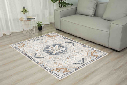 Horizon Soft Medallion rug in a living room