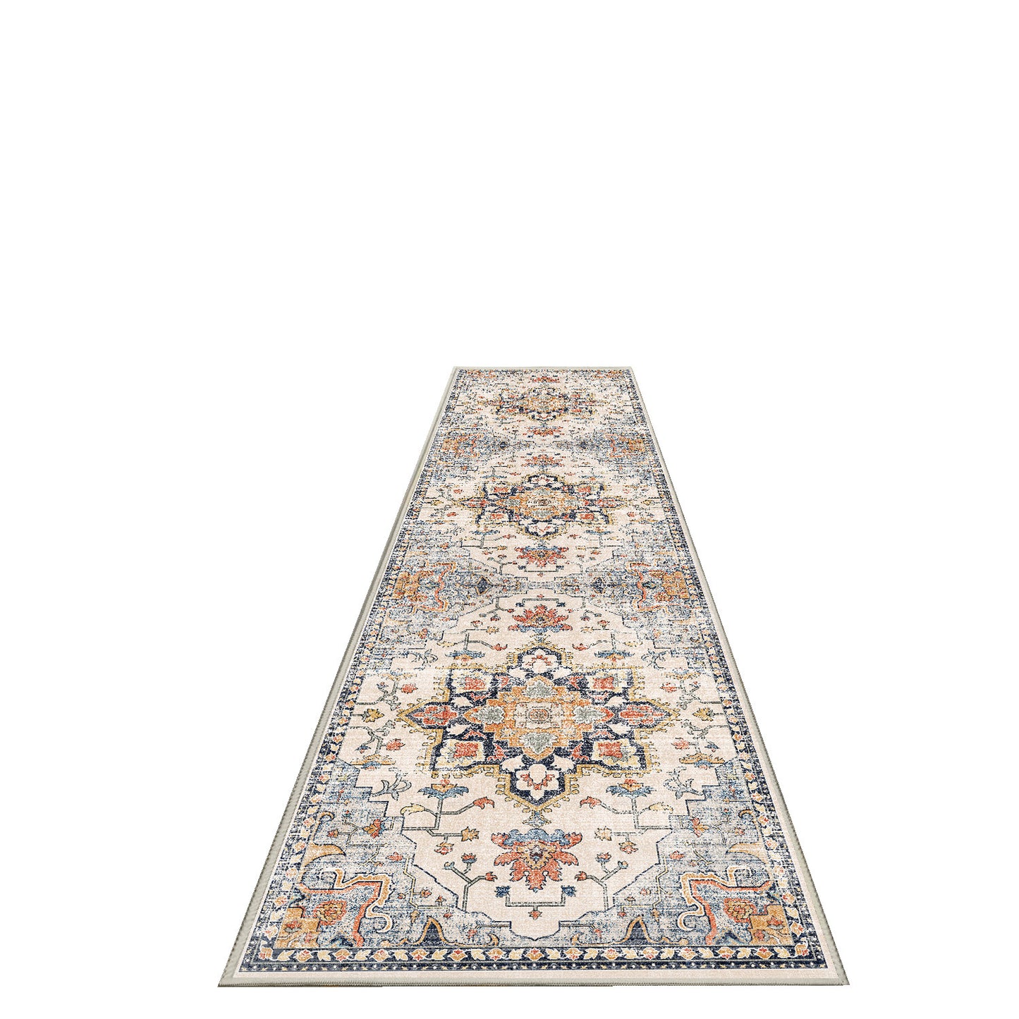 Sabrina Vintage Medallion runner rug, 80 x 300 cm, angled