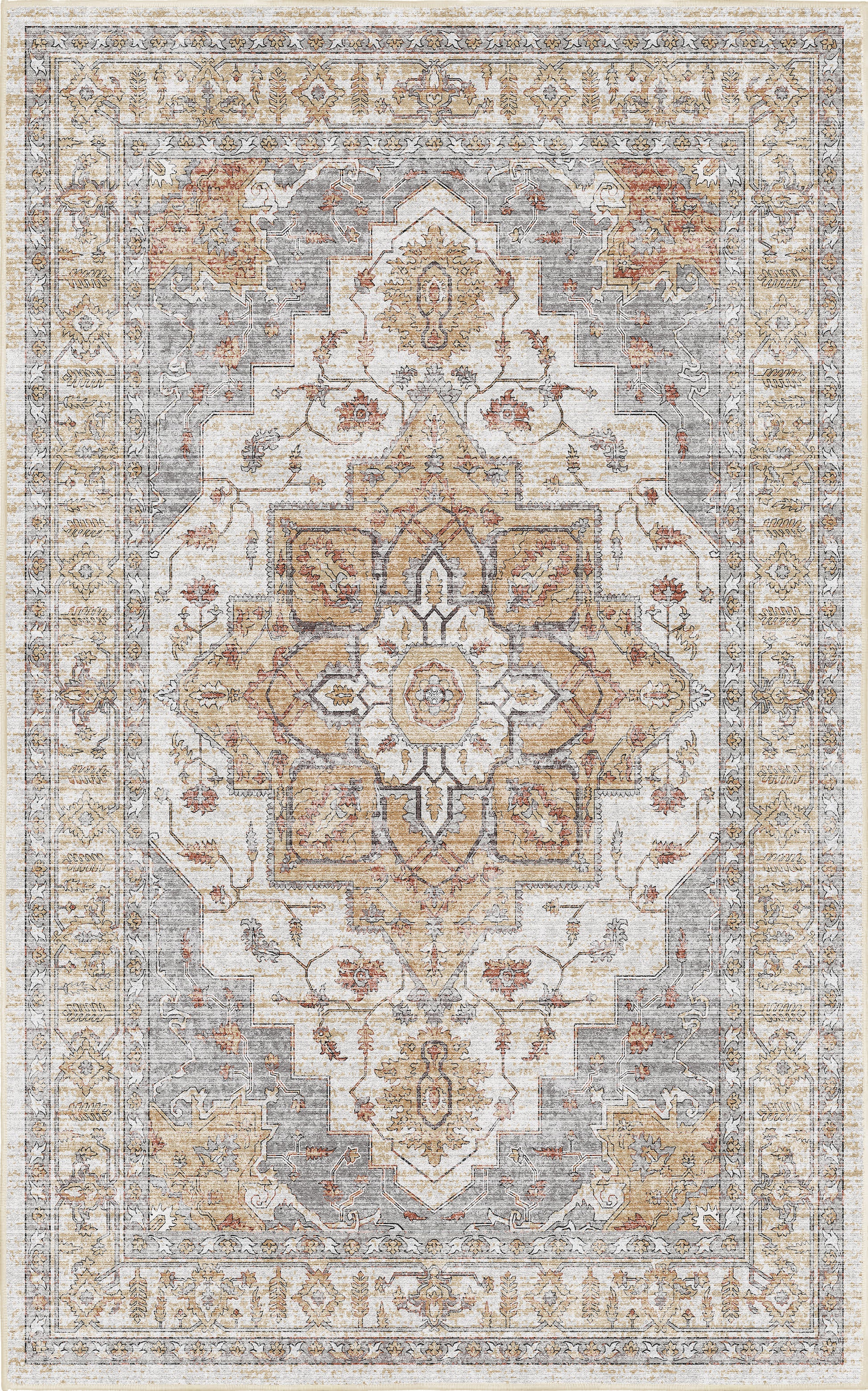 Sabrina Faded Gold rug — full design