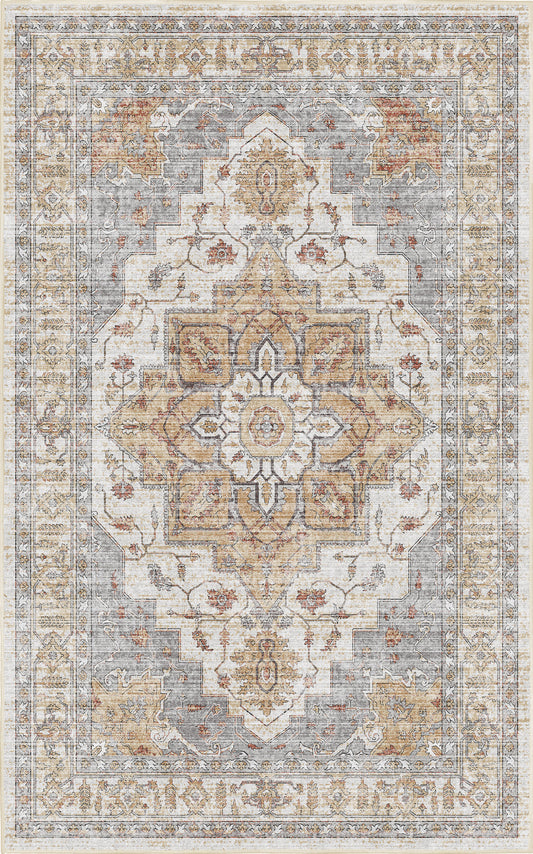 Sabrina Faded Gold rug — full design