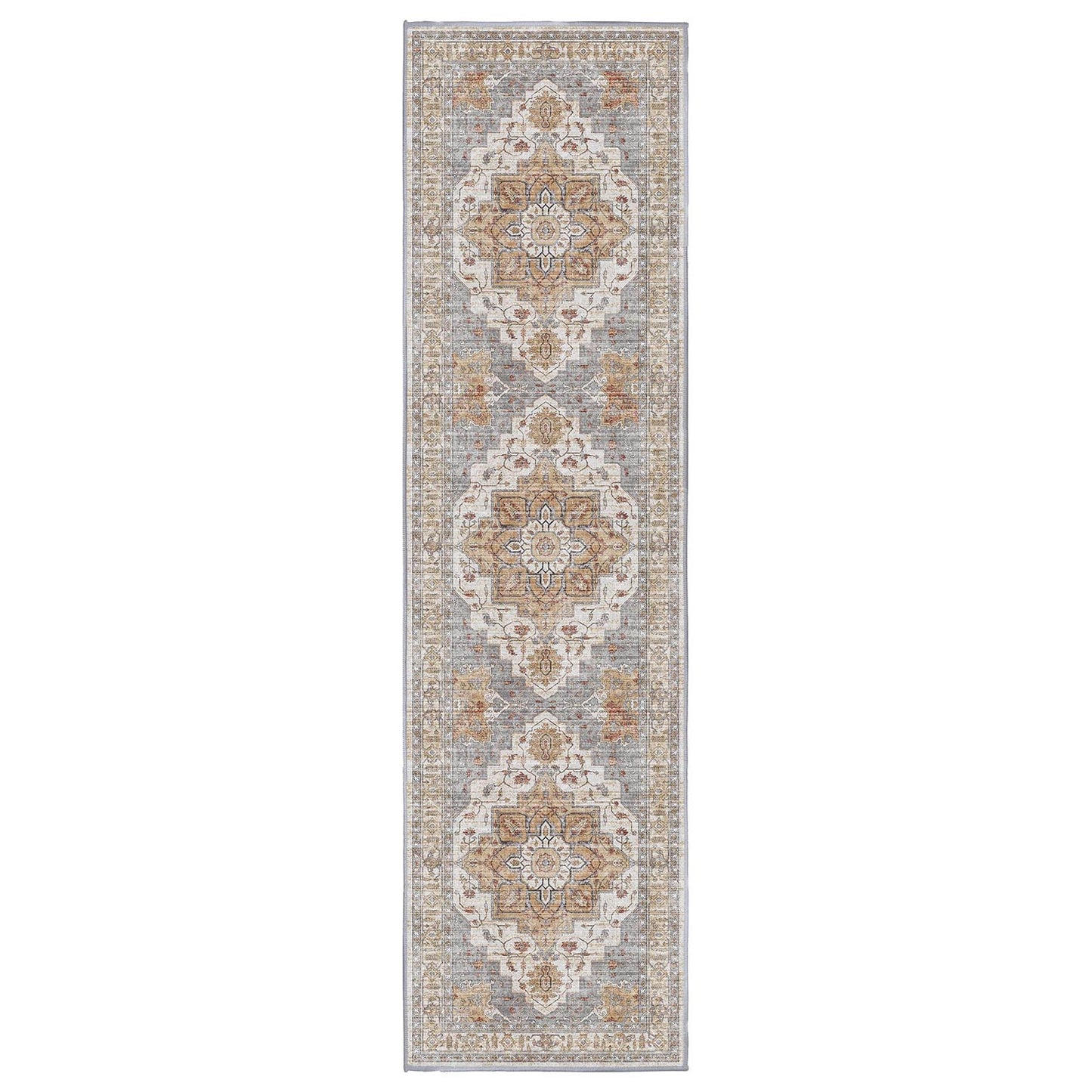Sabrina Faded Gold runner rug, 80 x 300 cm, in a hallway