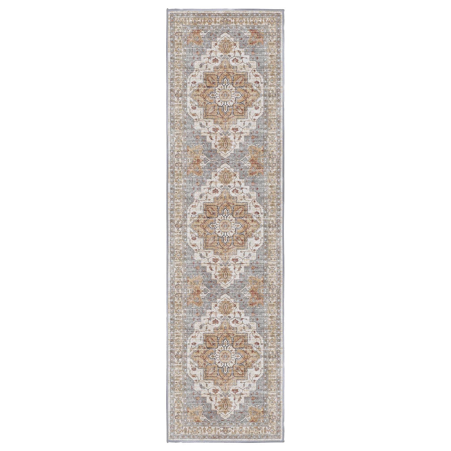Sabrina Faded Gold runner rug, 80 x 300 cm, in a hallway