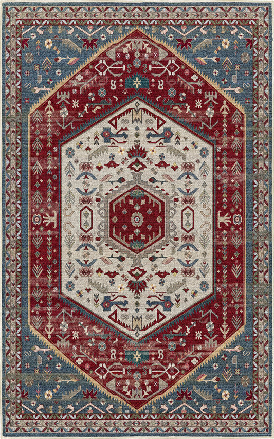 Sabrina Heritage Red rug — full design