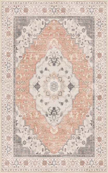 Sabrina Blush Medallion rug — full design