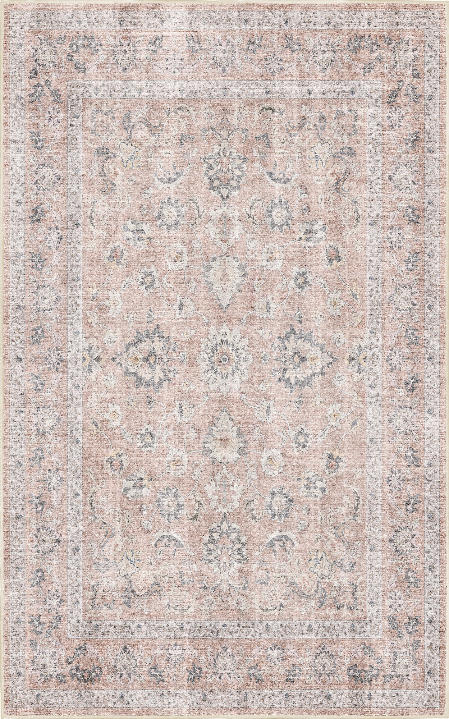 Sabrina Washed Rose rug — full design