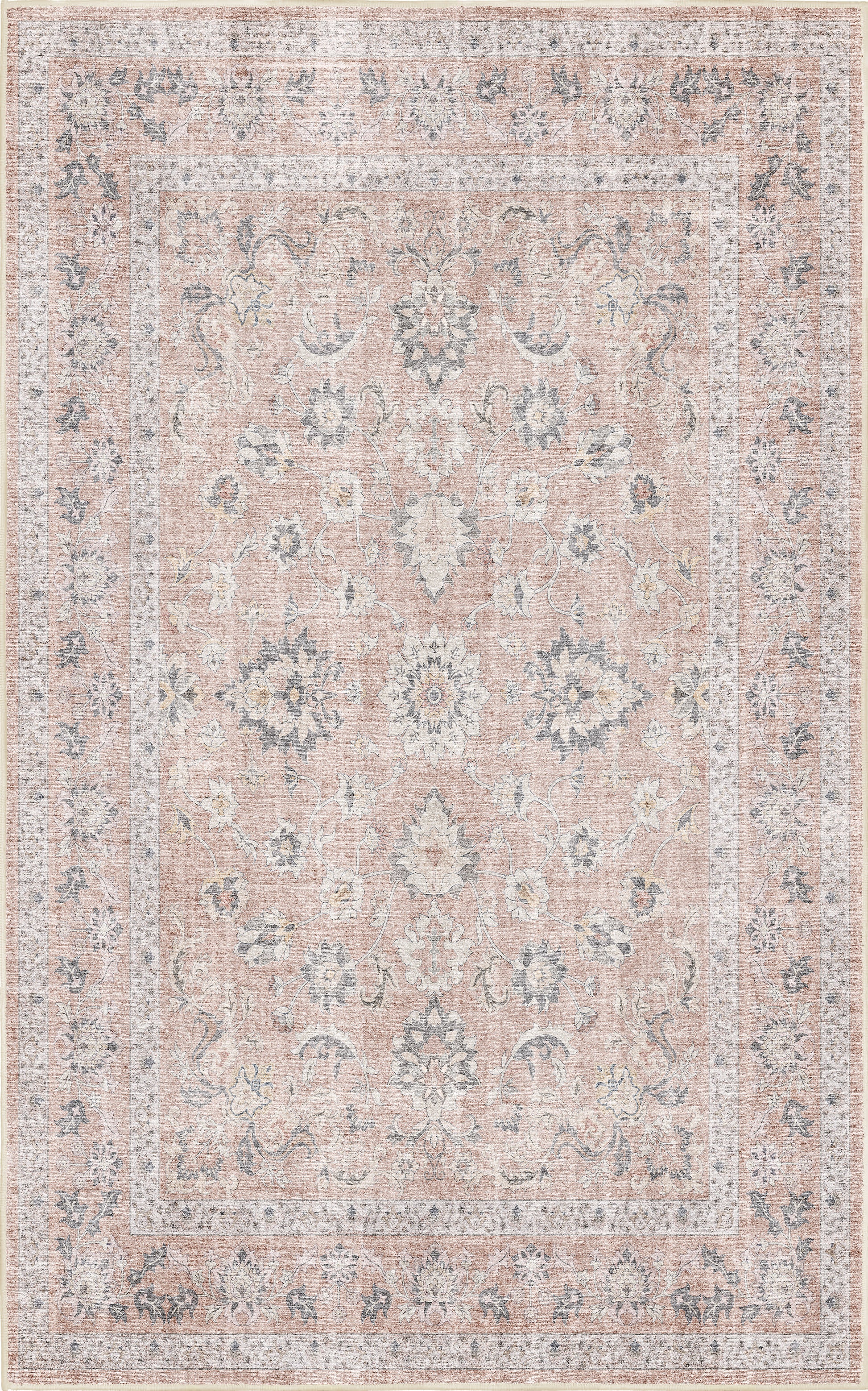 Sabrina Washed Rose rug — full design