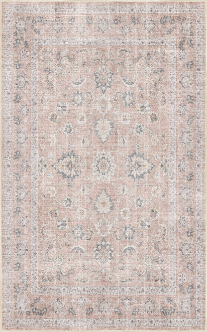 Sabrina Washed Rose rug — full design