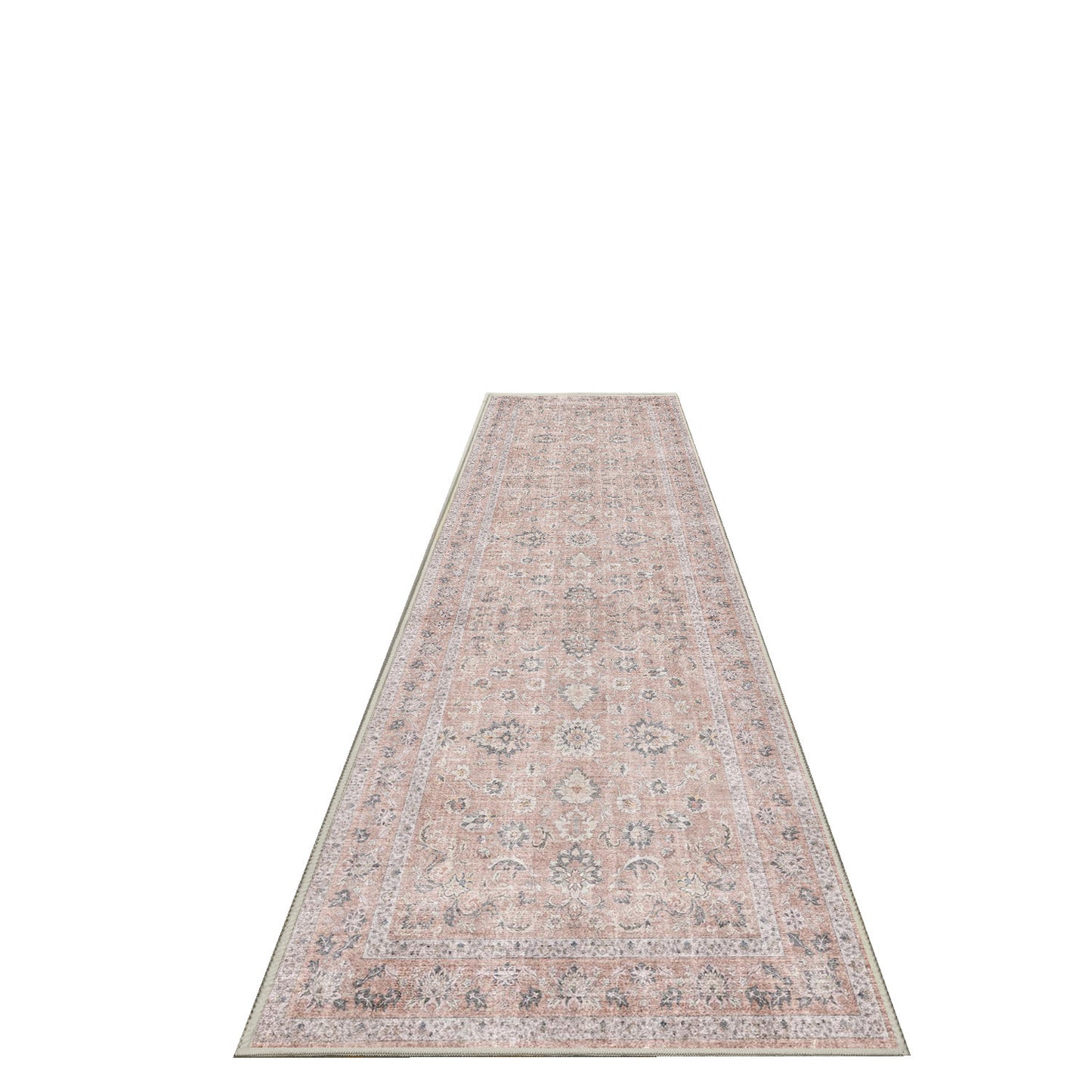 Sabrina Washed Rose runner rug, 80 x 300 cm, angled