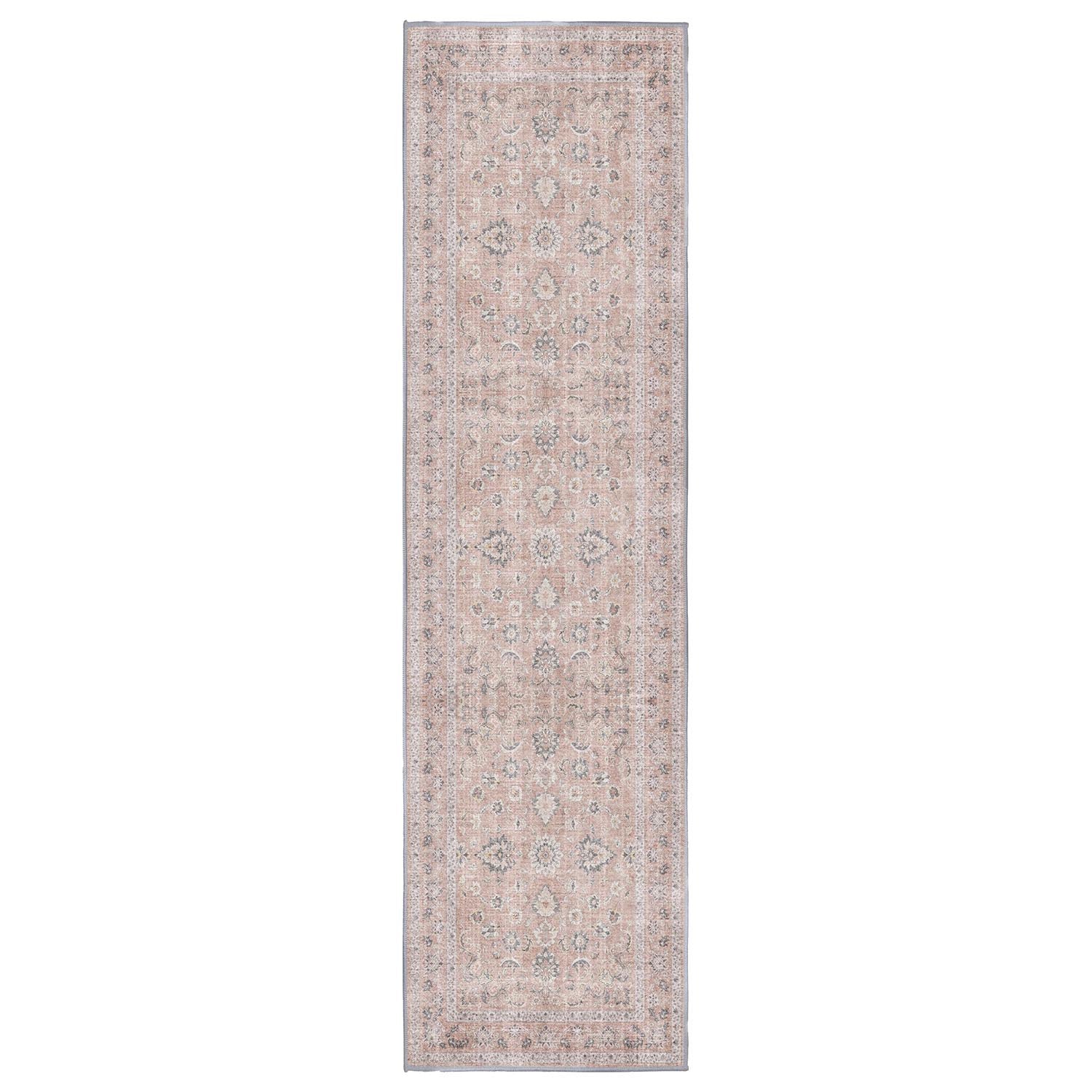 Sabrina Washed Rose runner rug, 80 x 300 cm, in a hallway