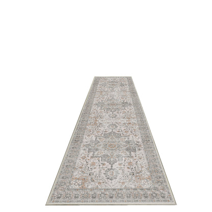 Sabrina Misty Grey runner rug, 80 x 300 cm, angled