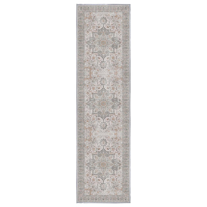 Sabrina Misty Grey runner rug, 80 x 300 cm, in a hallway