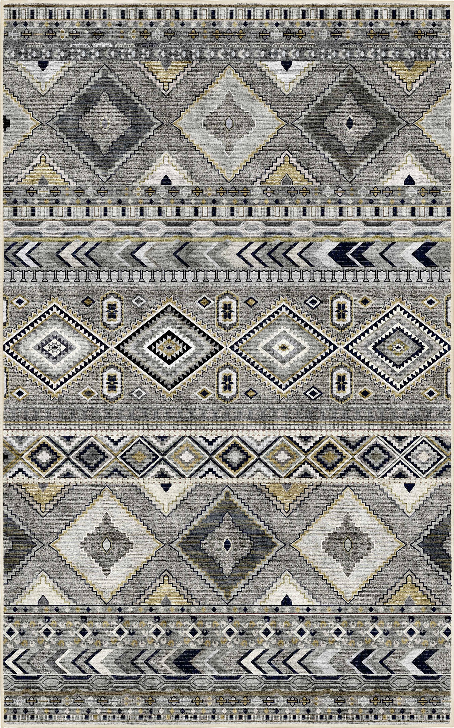 Tello Tribal Bands rug — full design