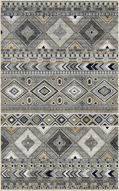 Tello Tribal Bands rug — full design