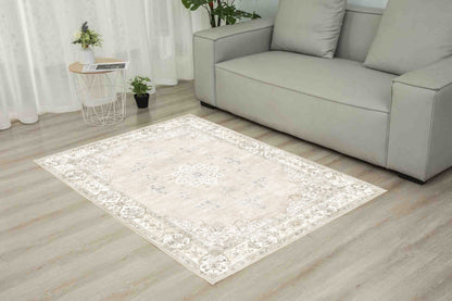 Tello Whisper Ivory rug in a living room