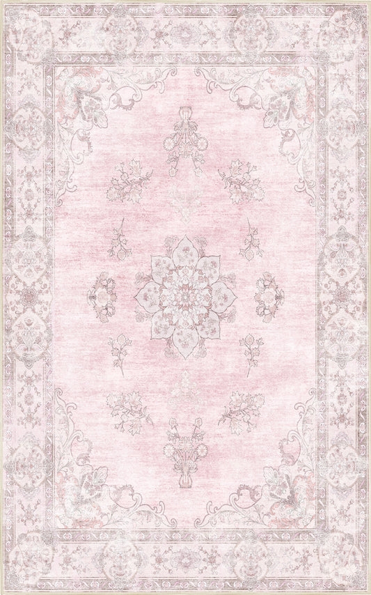 Tello Whisper Blush rug — full design