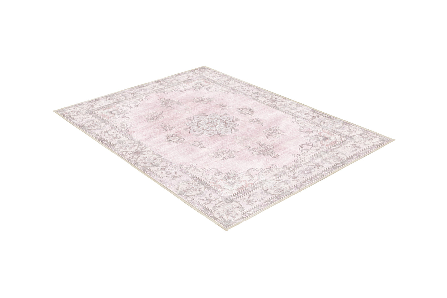 Tello Whisper Blush rug, angled view