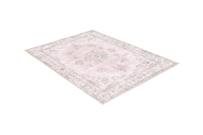 Tello Whisper Blush rug, angled view