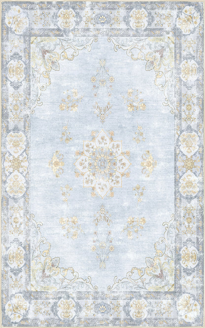 Tello Whisper Blue rug — full design