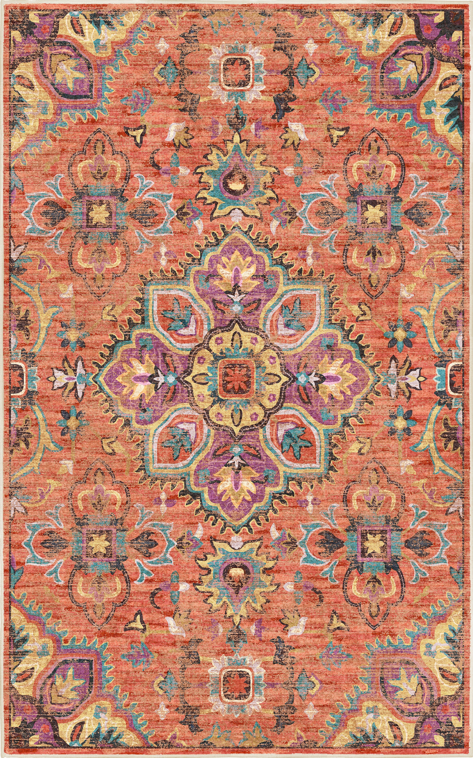 Tello Bohemian Sunset rug — full design
