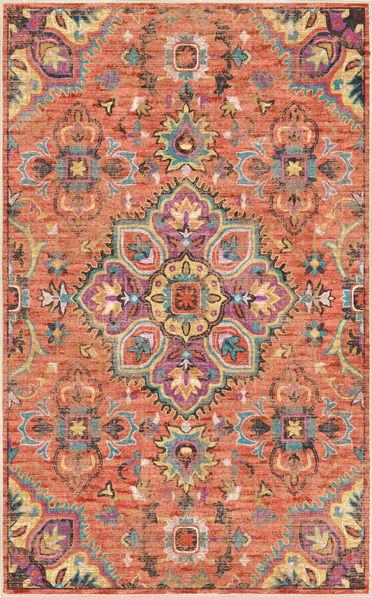 Tello Bohemian Sunset rug — full design