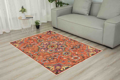 Tello Bohemian Sunset rug in a living room