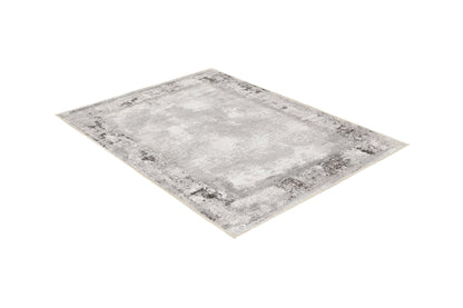Torino Stone Border rug, angled view