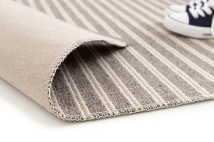 Lana Fine Stripe Taupe - ZM