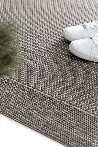 Grace Wide Border Charcoal - ZM