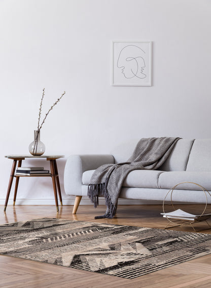 Crescent Arrow Abstract Grey