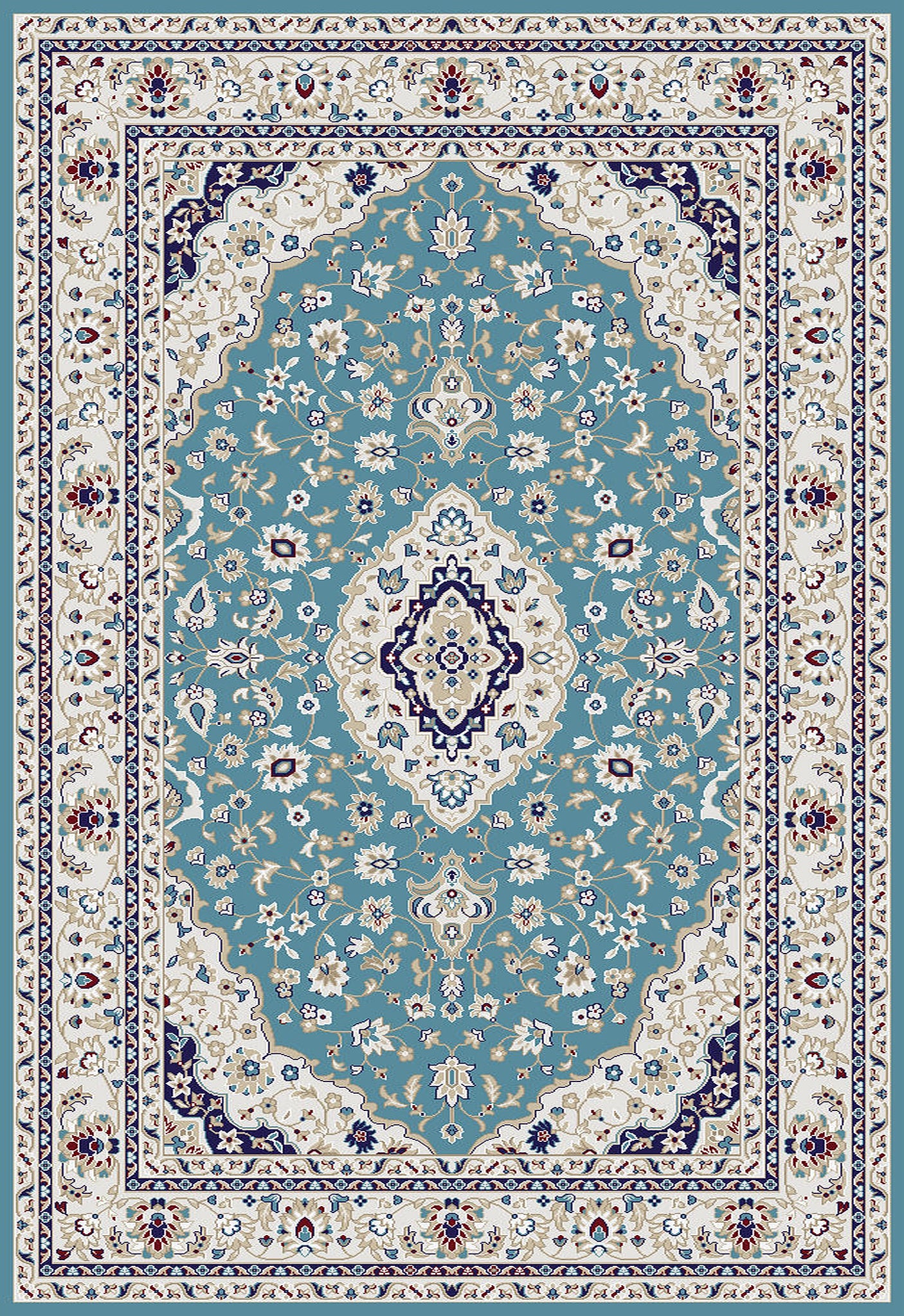 Kashmar Royal Medallion Teal