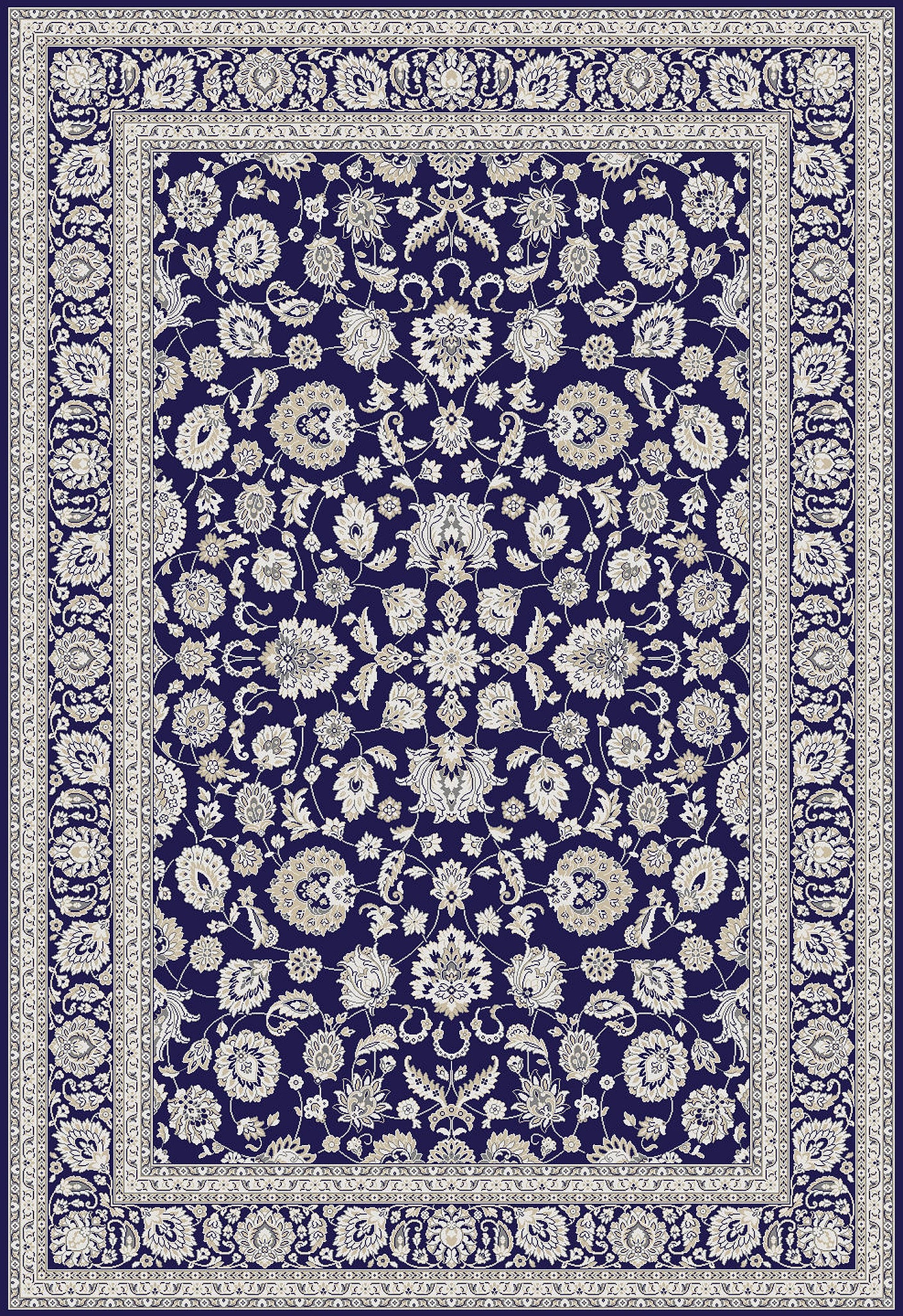 Kashmar Floral Garden Navy