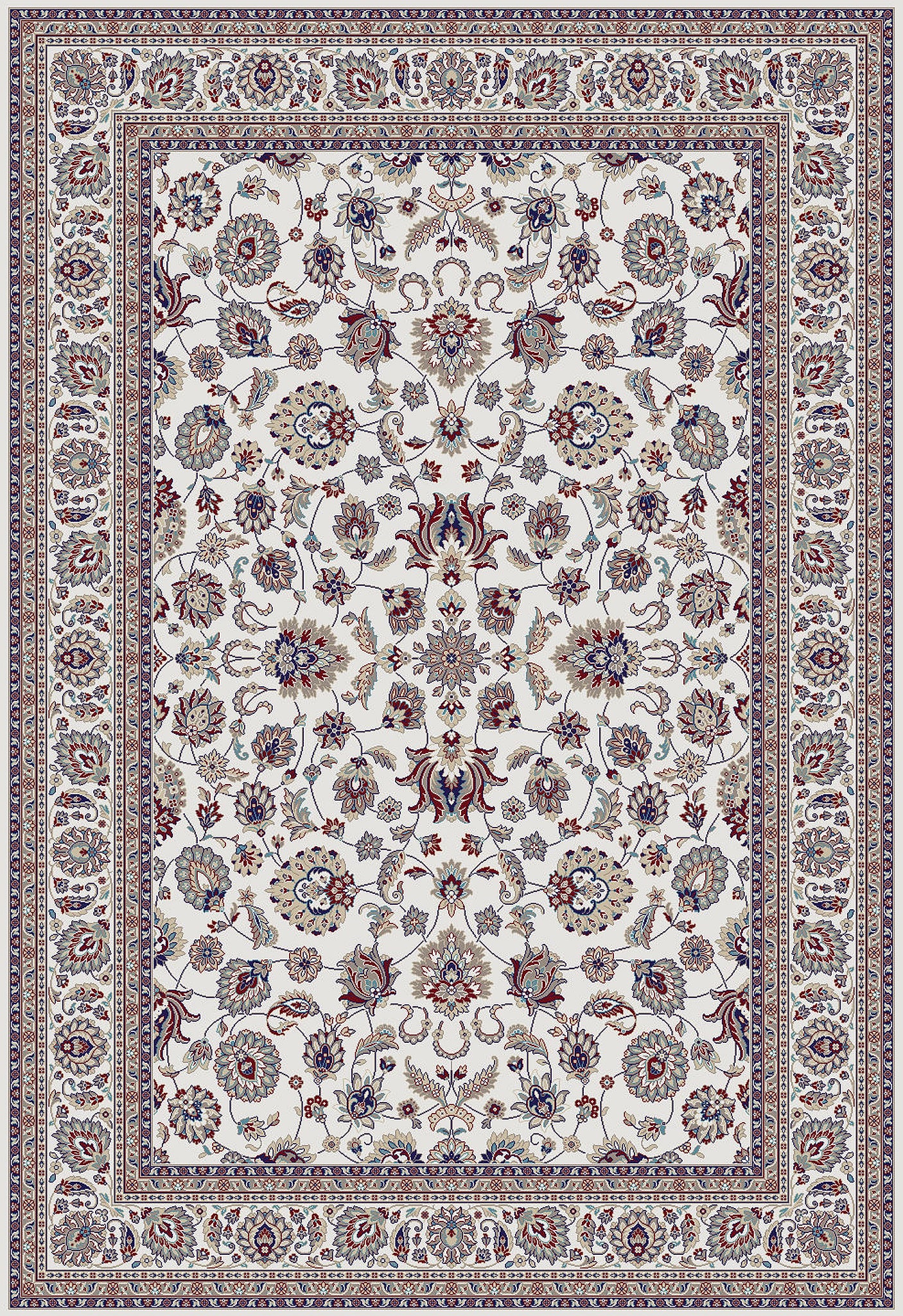 Kashmar Floral Garden Red Beige