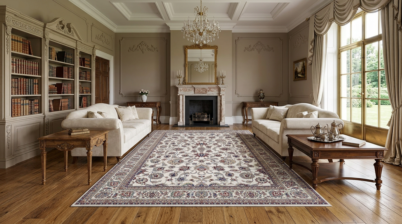 Kashmar Floral Garden Red Beige