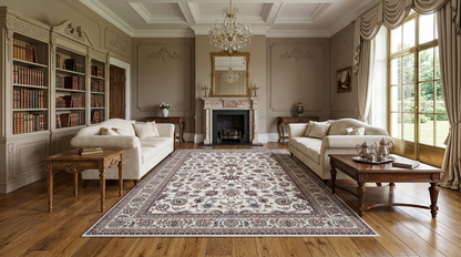 Kashmar Floral Garden Red Beige