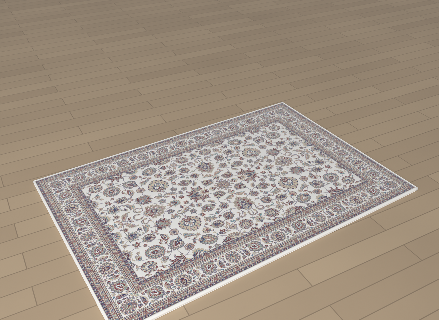 Kashmar Floral Garden Red Beige