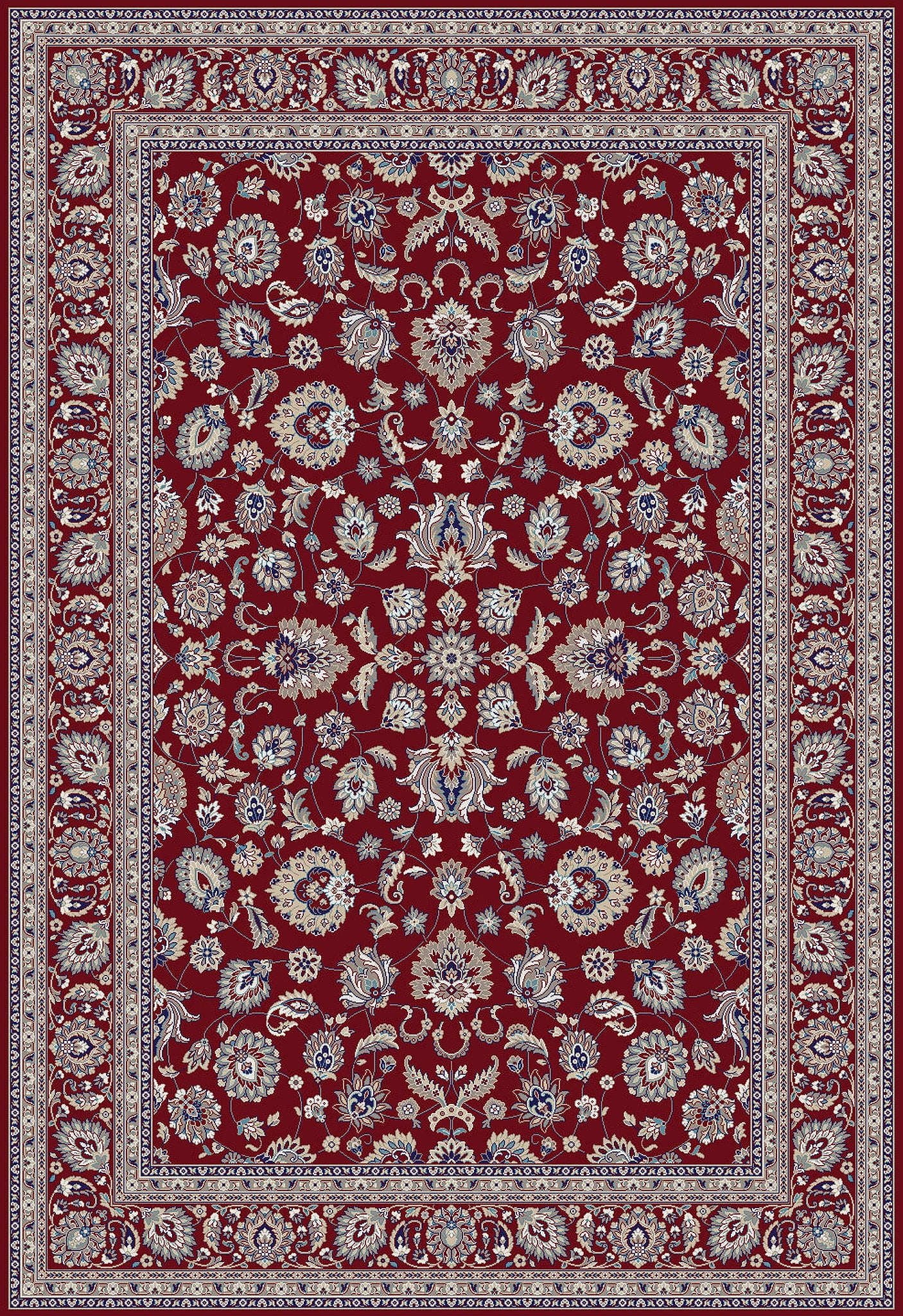 Kashmar Floral Garden Red