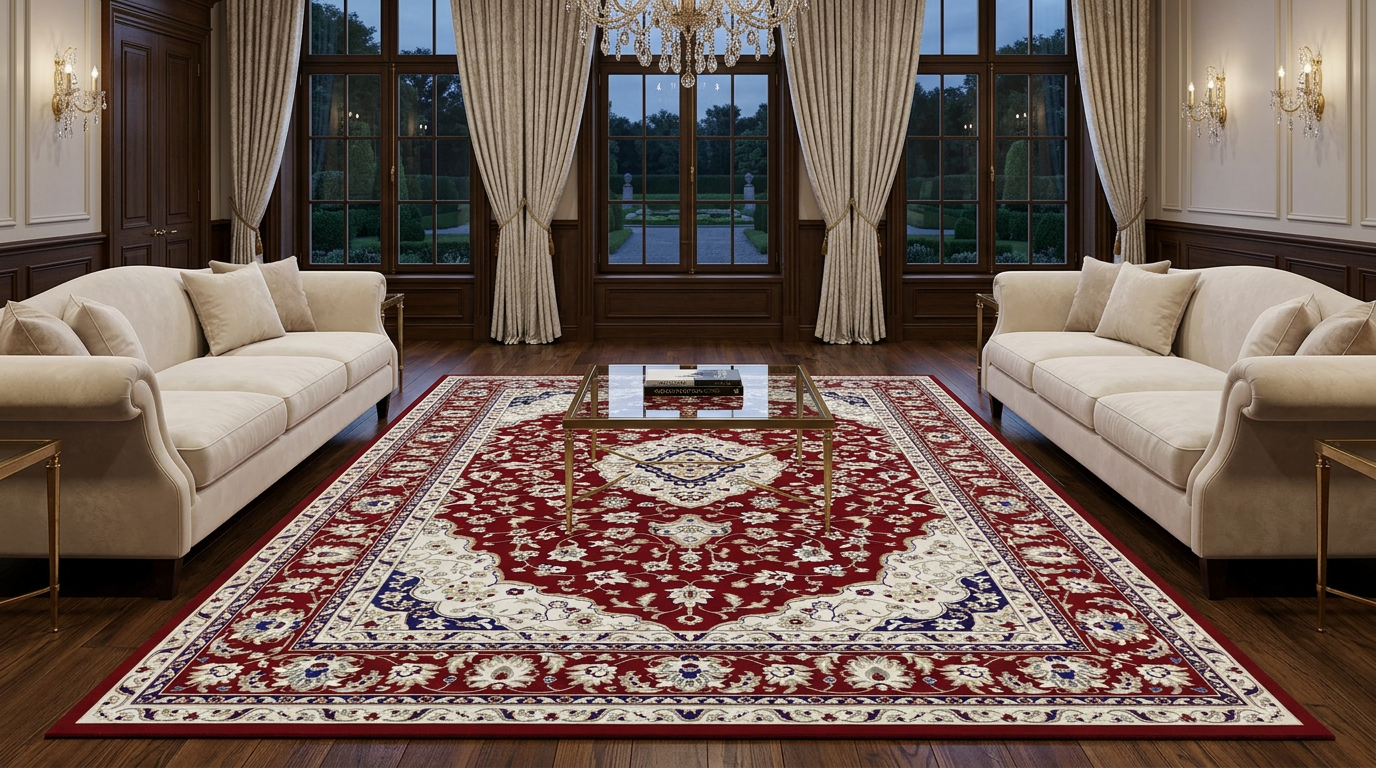 Kashmar Royal Medallion Red